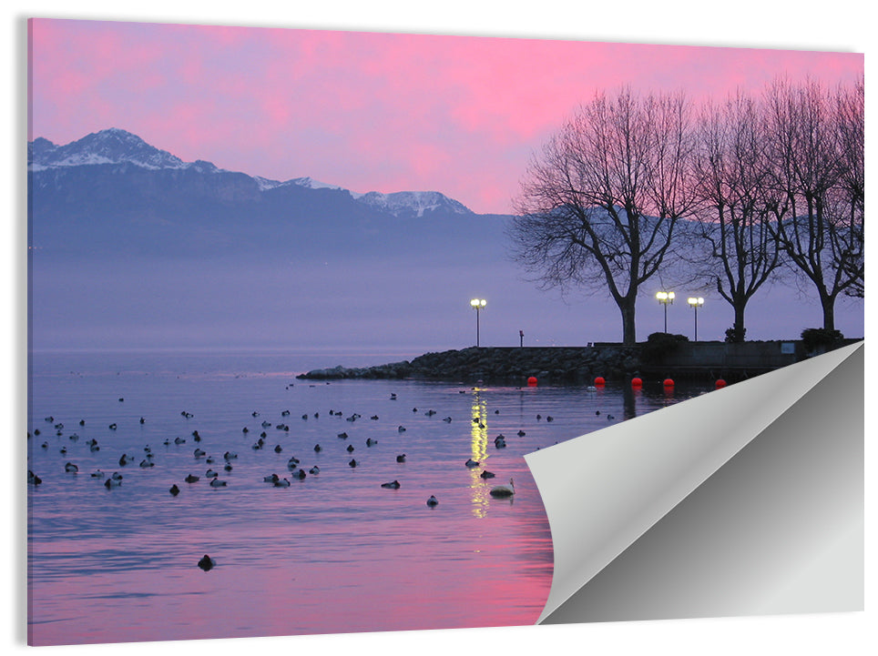 Lake Geneva Twilight Wall Art