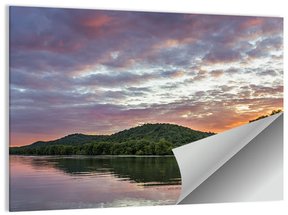 Ohio River Paden City at Dusk Wall Art