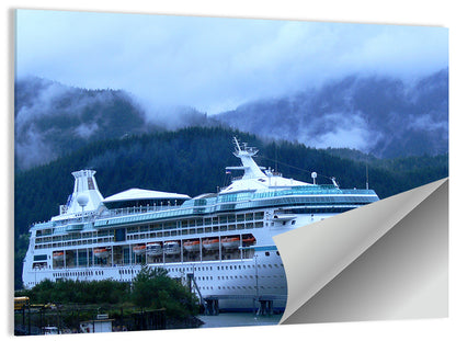 Misty Docked Cruise Ship Wall Art