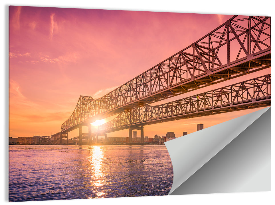 Crescent City Connection Bridge Wall Art
