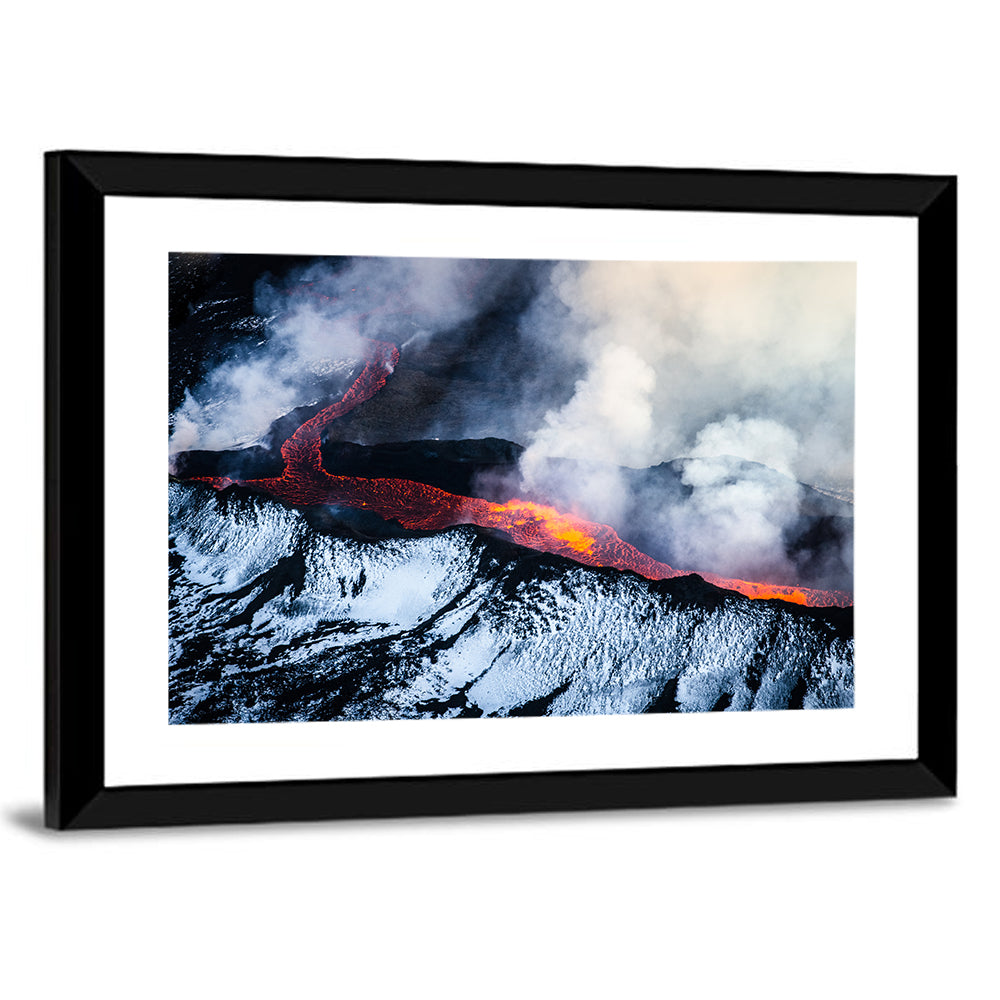Snow-crusted Lava Flow Wall Art