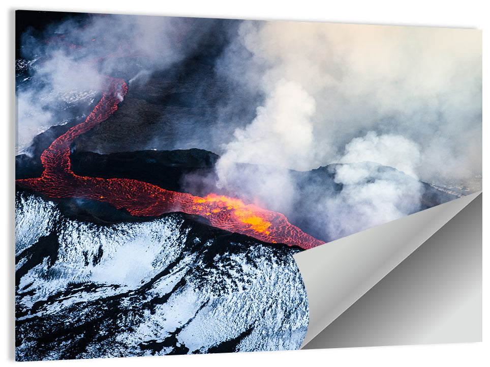 Snow-crusted Lava Flow Wall Art