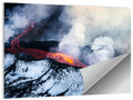 Snow-crusted Lava Flow Wall Art