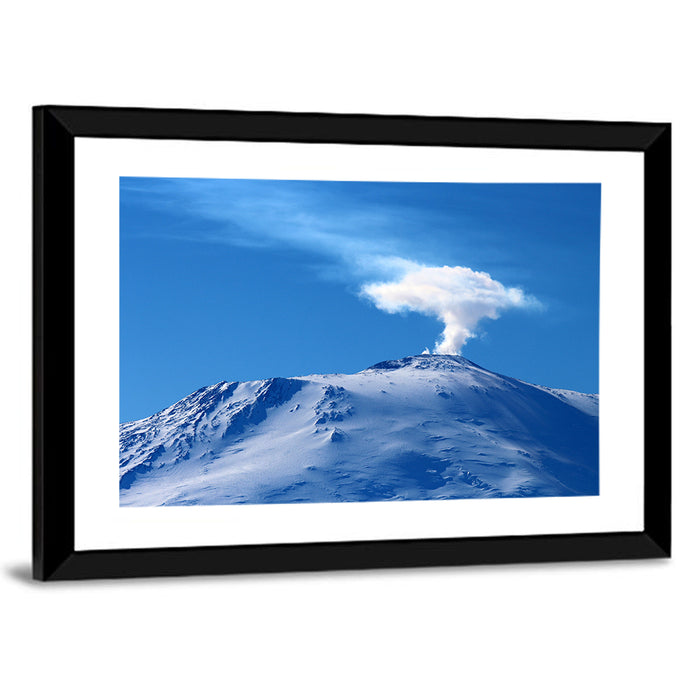 Mount Erebus Summit Wall Art as a framed print