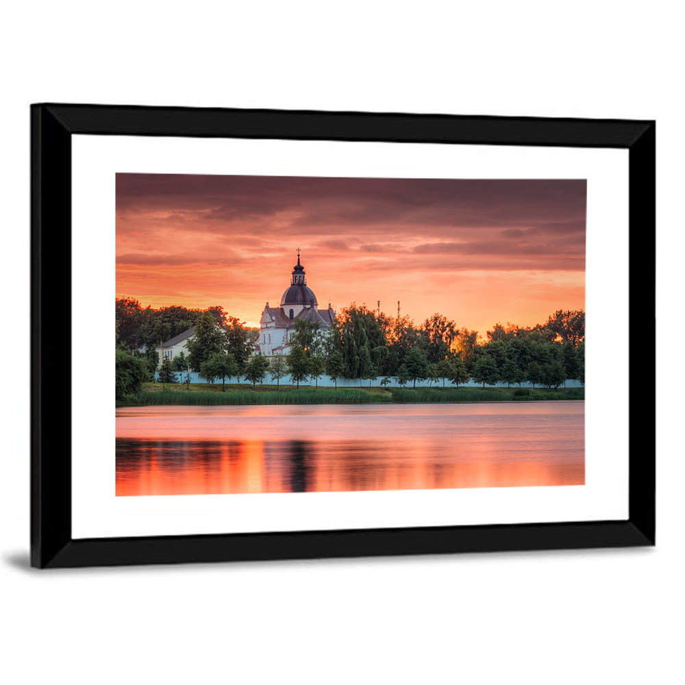 Corpus Christi Church Sunset Reflection Wall Art
