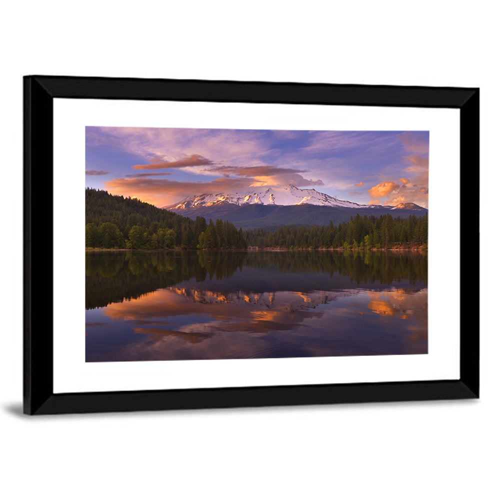 Mt Shasta Over Lake Siskiyou Wall Art