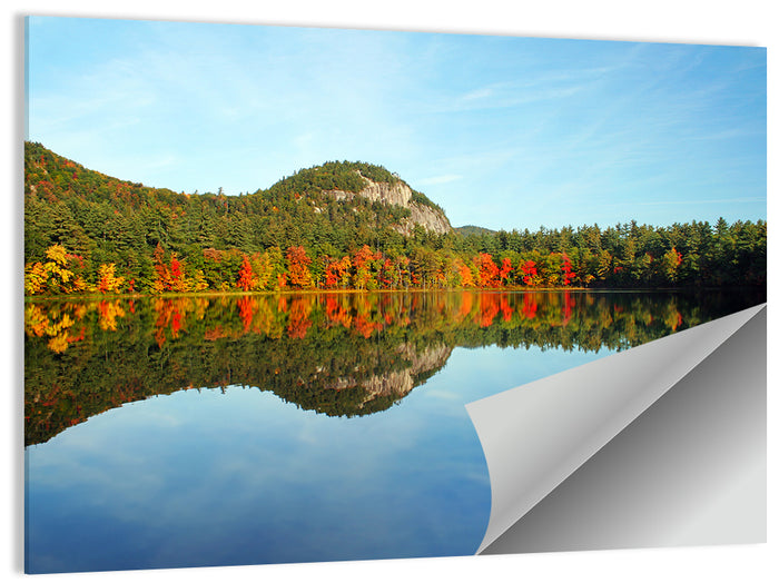Echo Lake Autumn Reflection Wall Art as a poster print