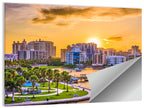 Sarasota Bayfront Sunset Skyline Wall Art