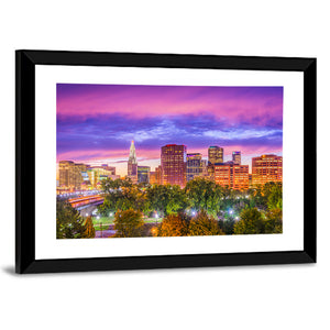 Hartford City Skyline Wall Art