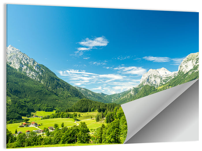Bavarian Alpine Valley Wall Art as a poster print