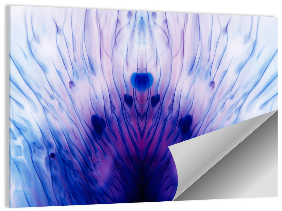 Mirrored Ink Splotch Abstract Wall Art