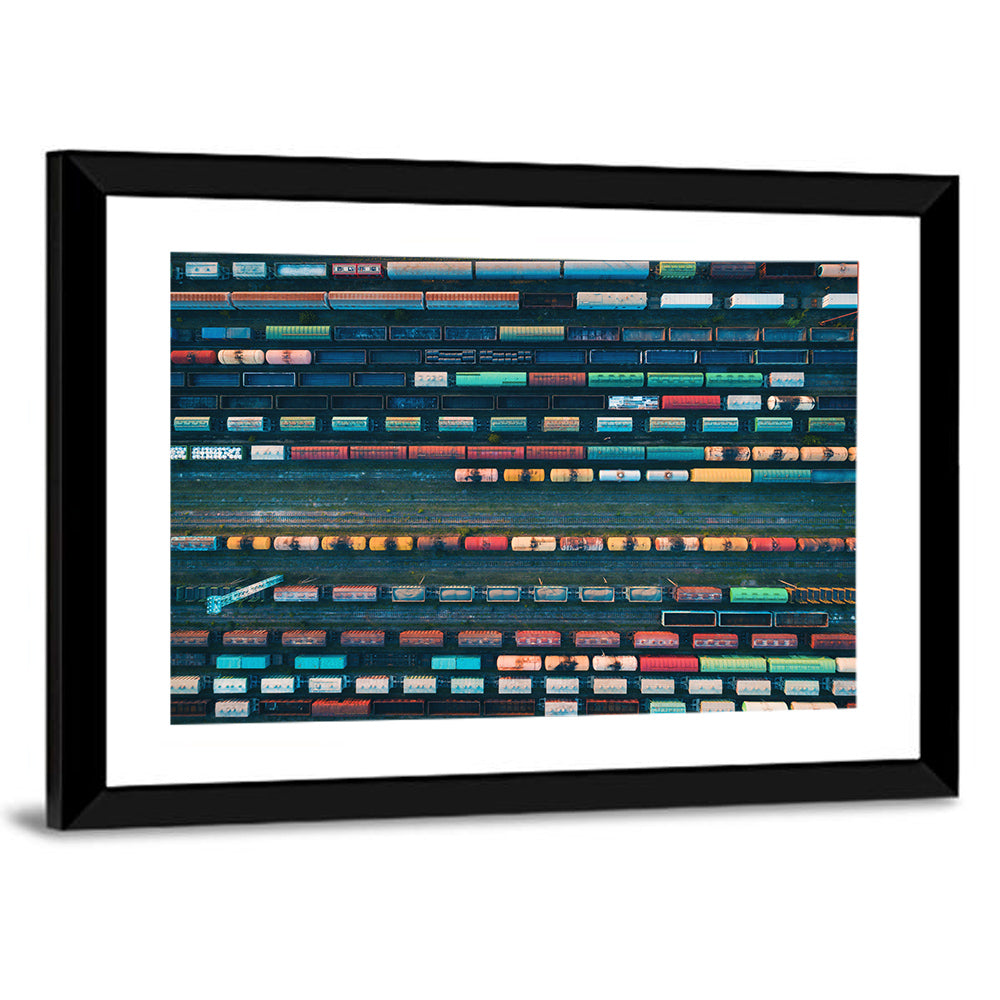 Trains Line Pattern Wall Art