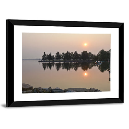 Sylvan Lake Sunset Reflection Wall Art