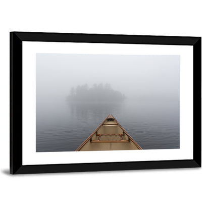 Canoe on Misty Ontario Lake Wall Art