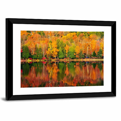 Autumn Forest Reflection Wall Art
