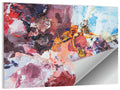 Impasto Color Swirl Abstract Wall Art