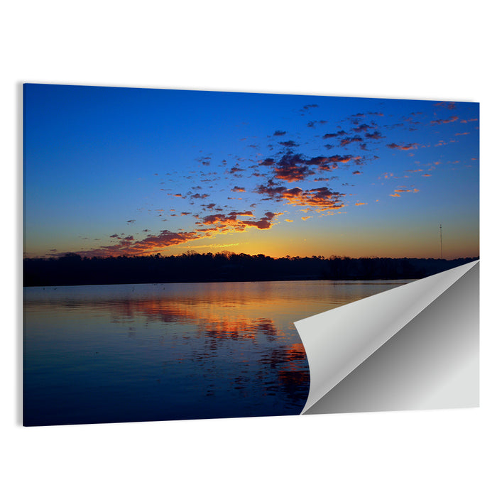 Lake Livingston Sunset Reflection Wall Art as a poster print