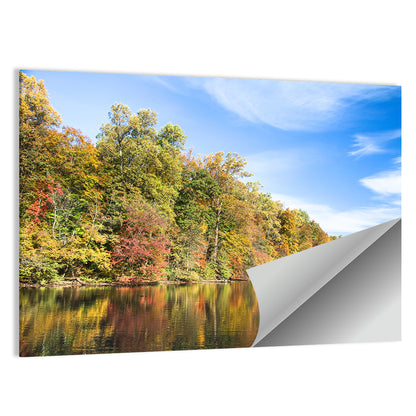 Lake Surprise Autumn Reflection Wall Art