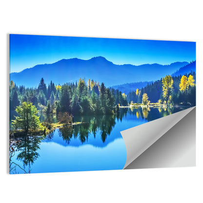 Gold Lake Reflection Wall Art