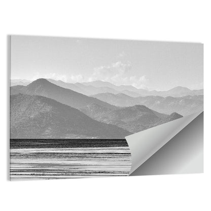 Skadar Lake Monochrome Landscape Wall Art