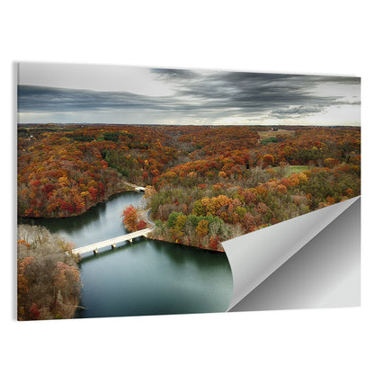 Seneca Lake Aerial View Wall Art