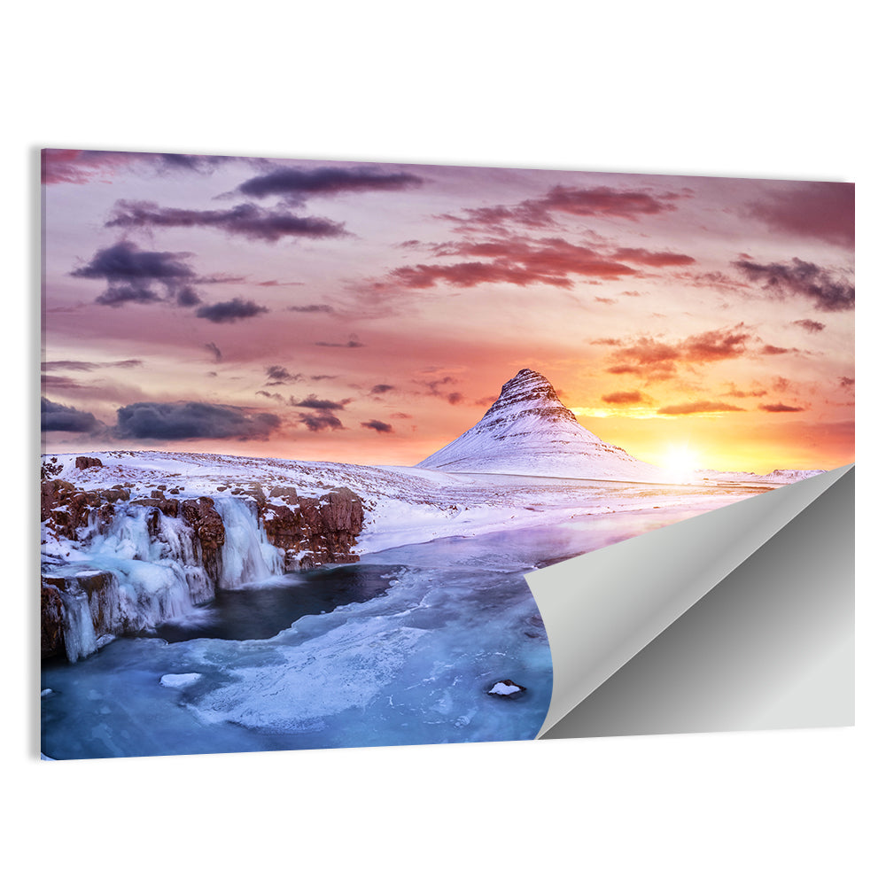 Kirkjufell Mountain Sunset Wall Art