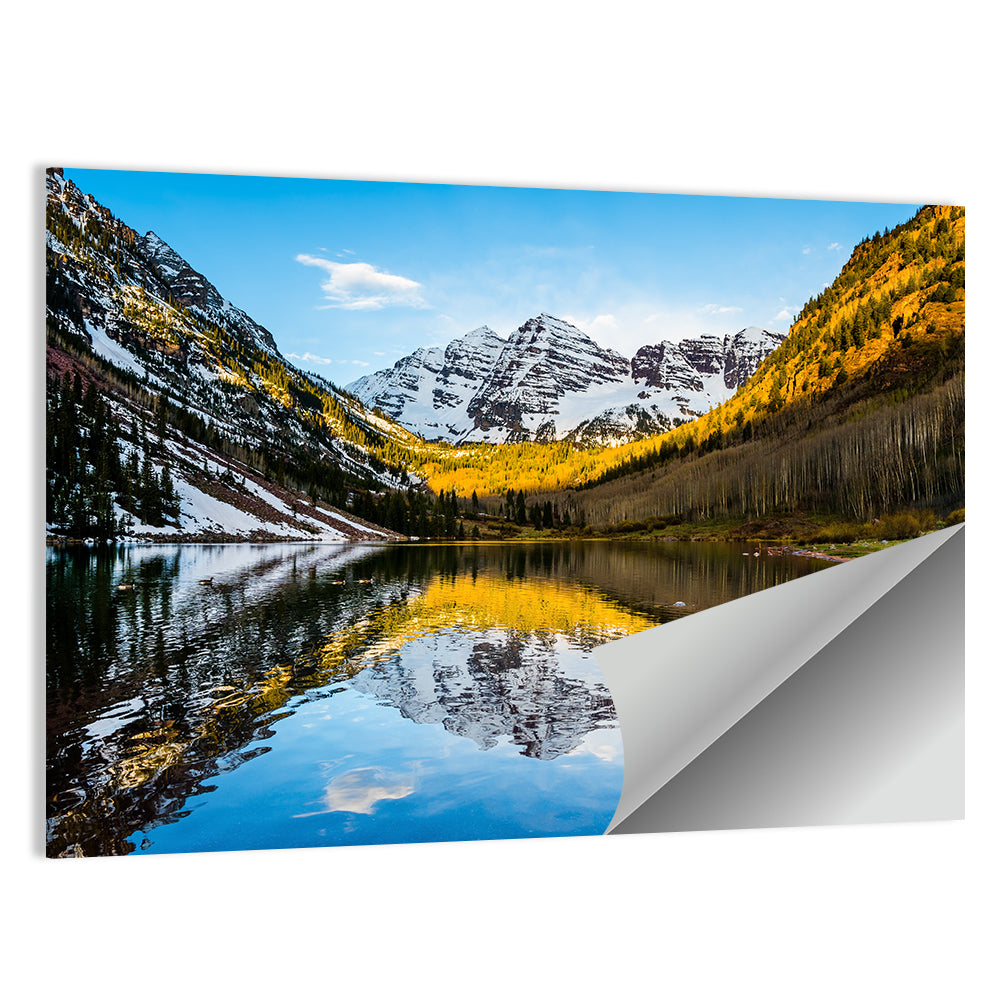Maroon Bells Sunrise Reflection Wall Art