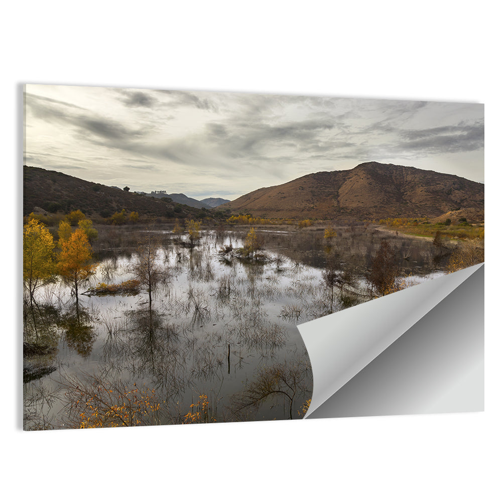 Lake Hodges Autumn Reflection Wall Art