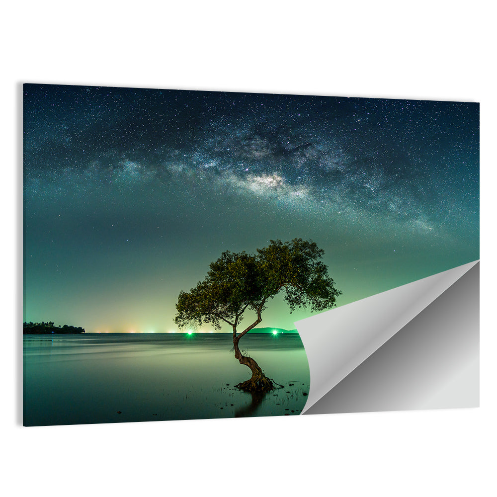 Milky Way Over Mangrove Tree Wall Art