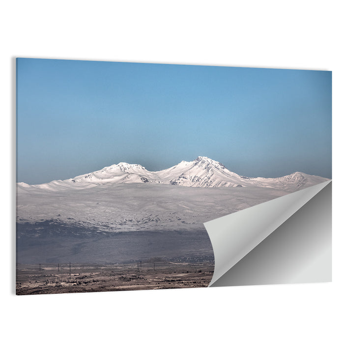 Mount Aragats Winter Landscape Wall Art as a poster print
