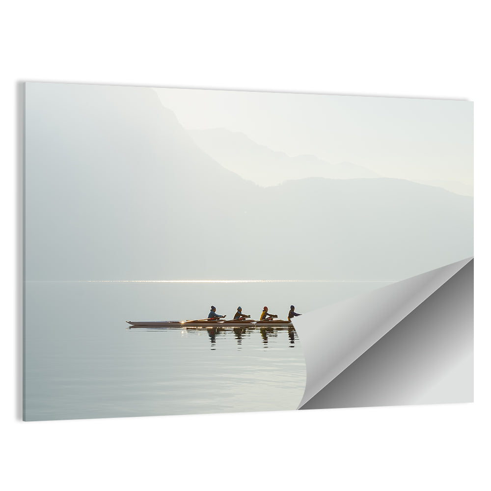 Rowing In Lake Lugano Wall Art