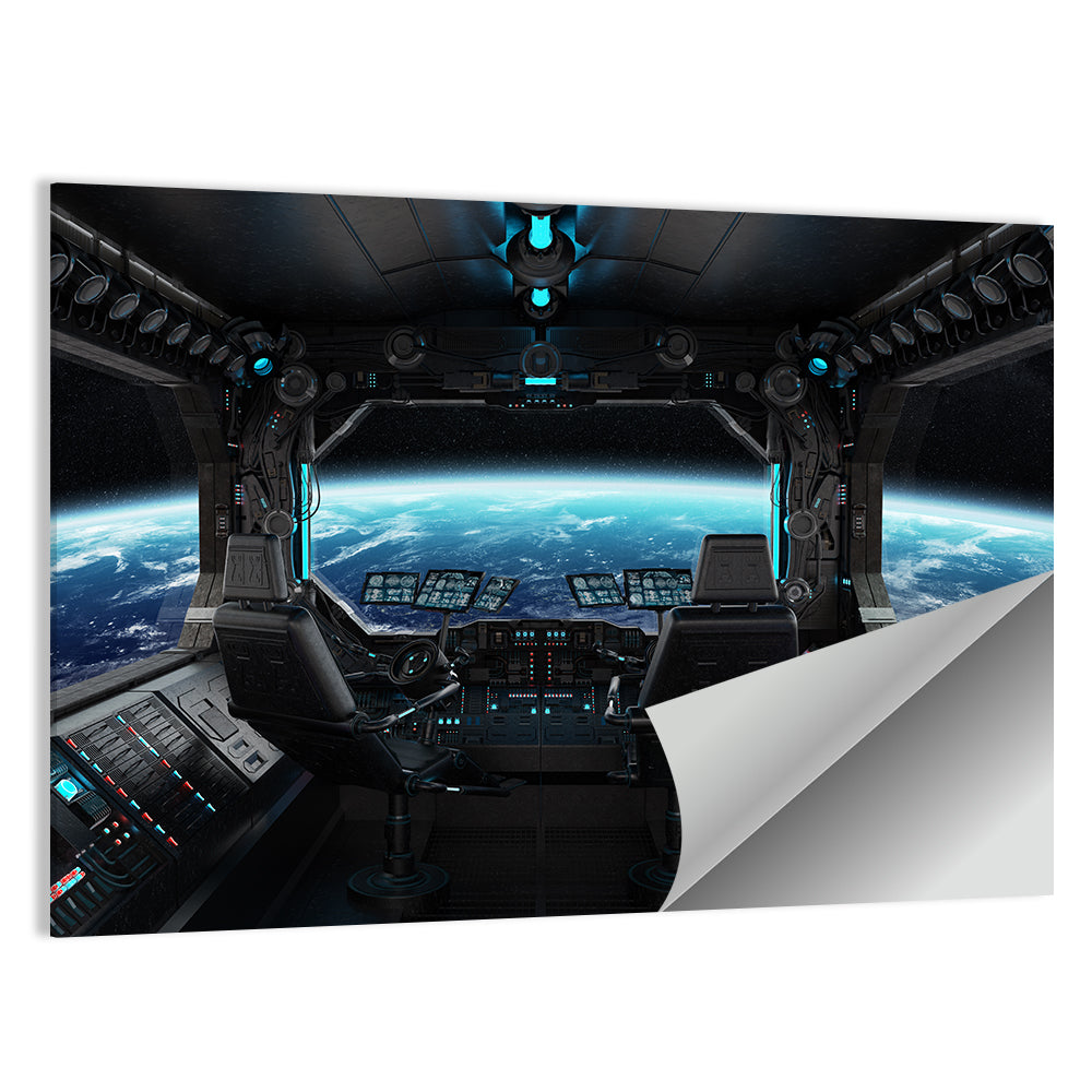 Grunge Spaceship Cockpit Wall Art