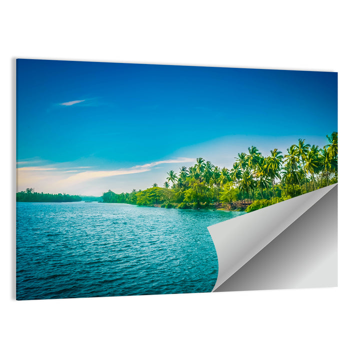 Tropical River in India Wall Art as a poster print