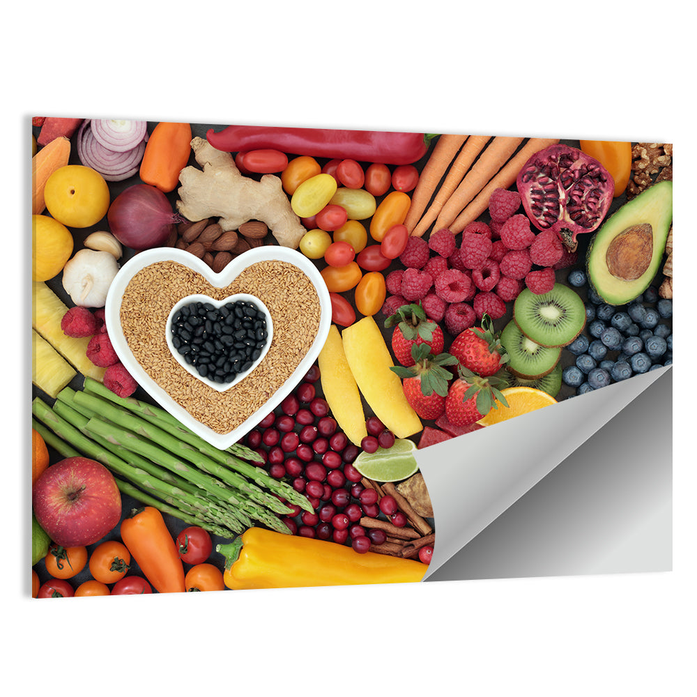 Heart-shaped Bowl of Superfoods Wall Art