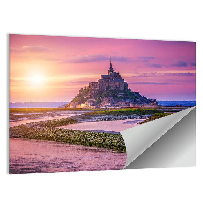 Mont Saint-michel Sunset Wall Art as a poster print