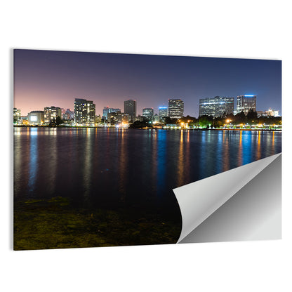 Oakland Skyline Over Lake Merritt Wall Art