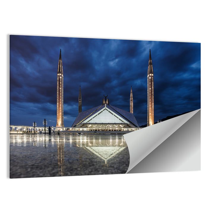 Faisal Mosque Islamabad Wall Art as a poster print
