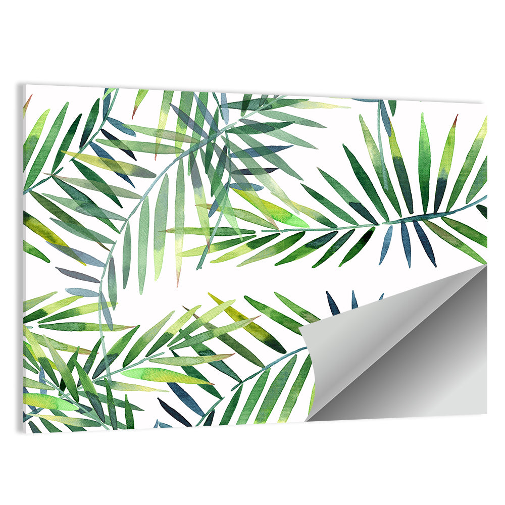 Watercolor Herbal Leaves Pattern Wall Art