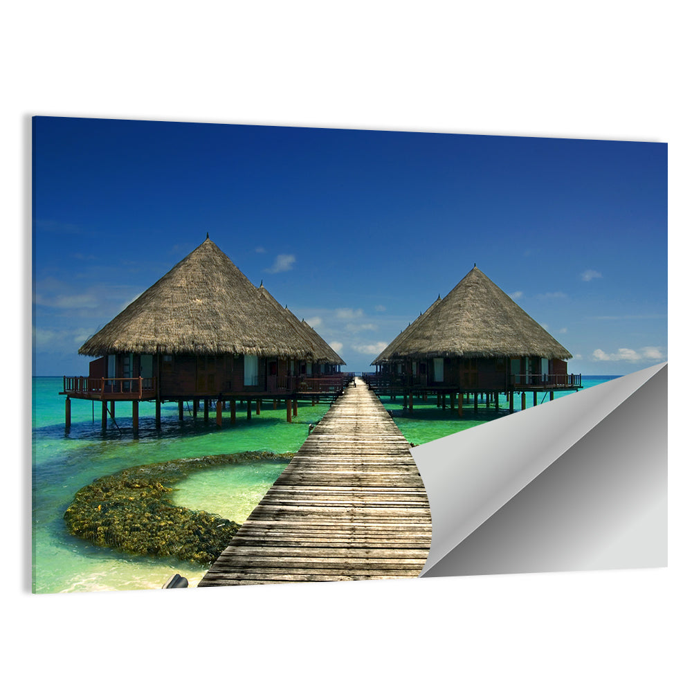 Maldives Overwater Bungalows Wall Art