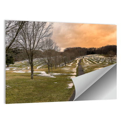 Roscoe Conkling Park Winter Path Wall Art