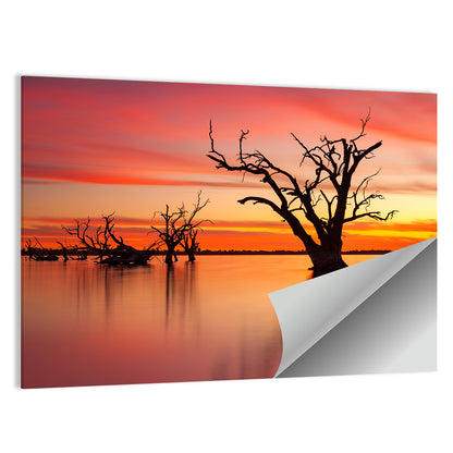 Lake Bonney Sunset Reflections Wall Art