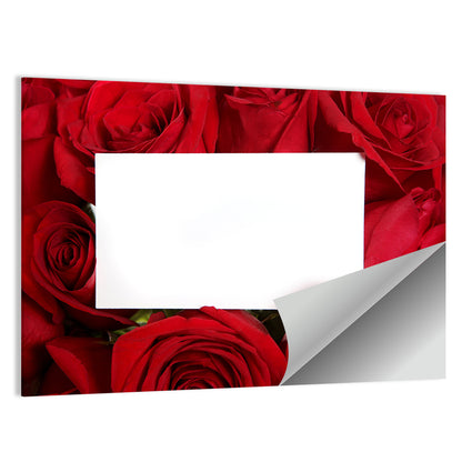 Rose Frame with White Center Wall Art