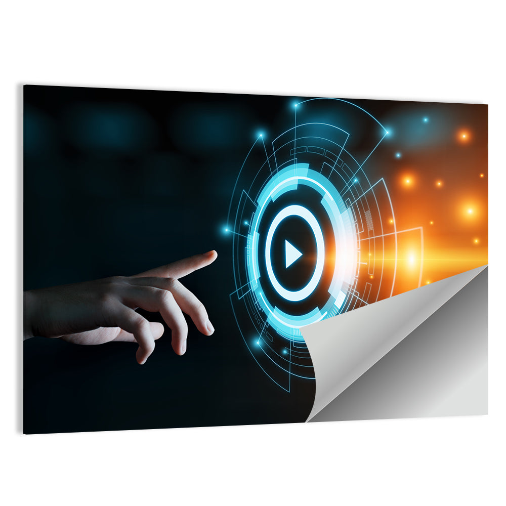 Holographic Video Interface Wall Art