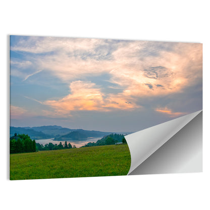 Czorsztynskie Lake Meadow at Dusk Wall Art