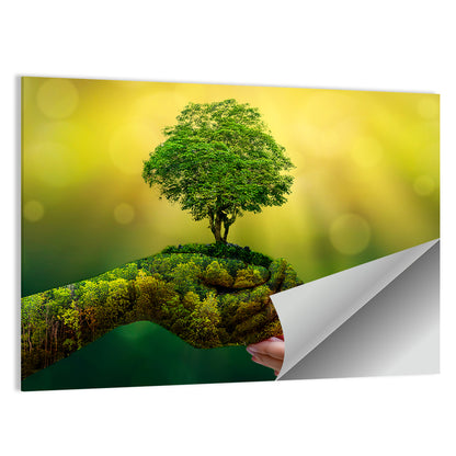Surreal Forest Hand with Tree Wall Art