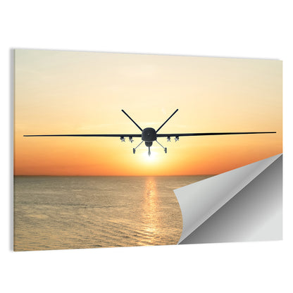 Sunset Surveillance Drone Wall Art