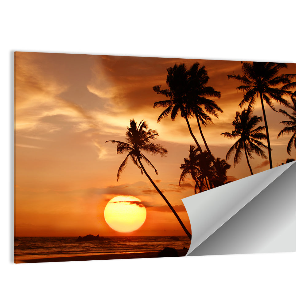 Sri Lankan Beach Sunset Wall Art