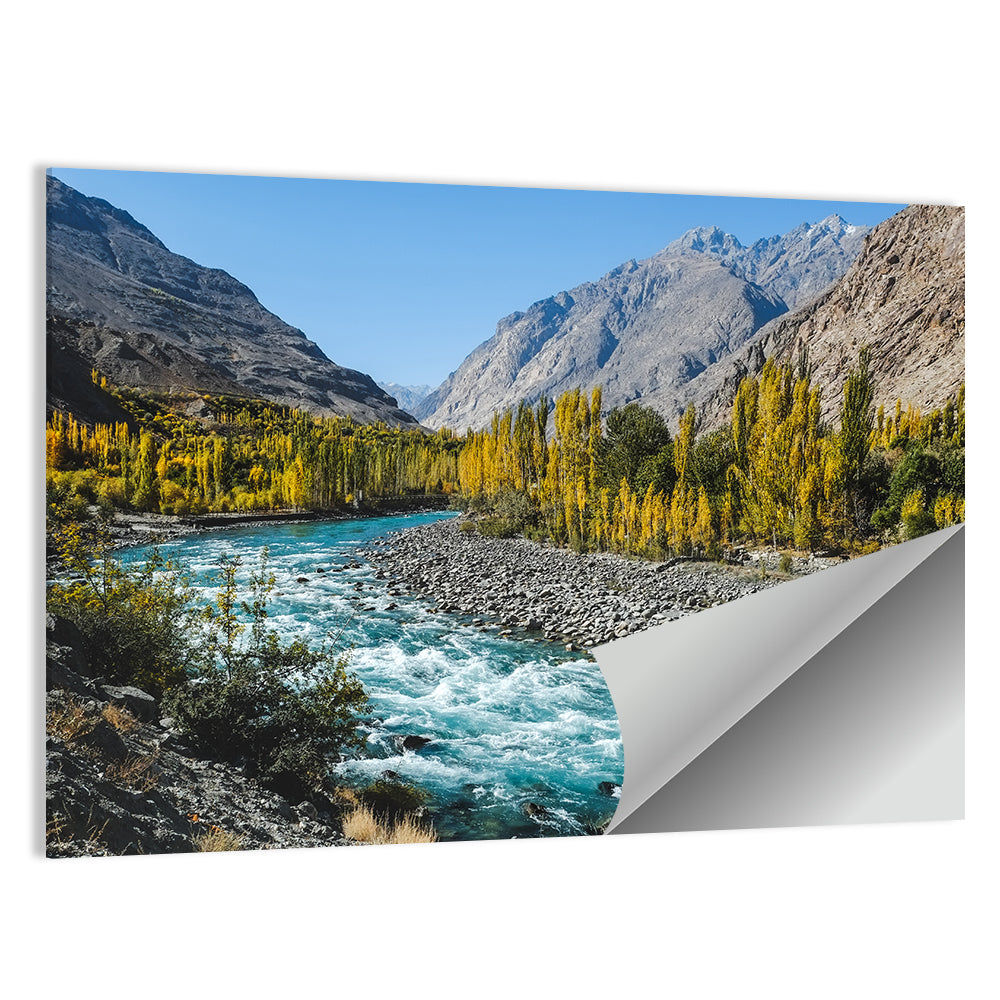 Autumn on the Gilgit River Wall Art