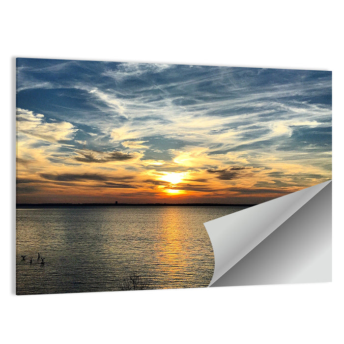 Texoma Lake Sunset Wall Art as a poster print