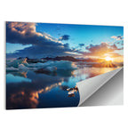 Jokulsarlon Sunrise Reflection Wall Art